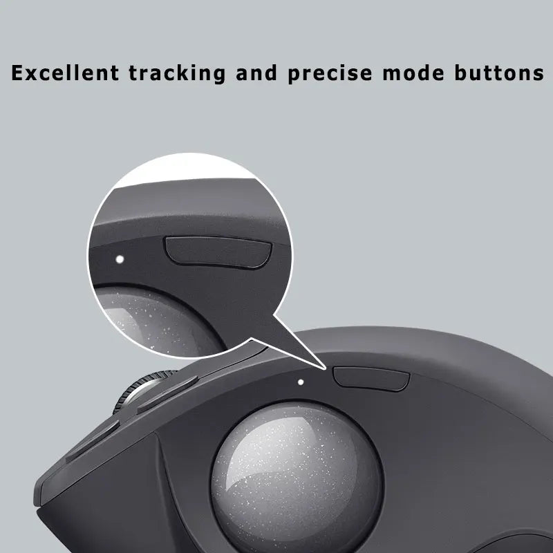 Logitech MX Ergo S Wireless Trackball Mouse Adjustable Ergonomic Design Rechargeable Bluetooth Mouse for Office Drawing Laptop