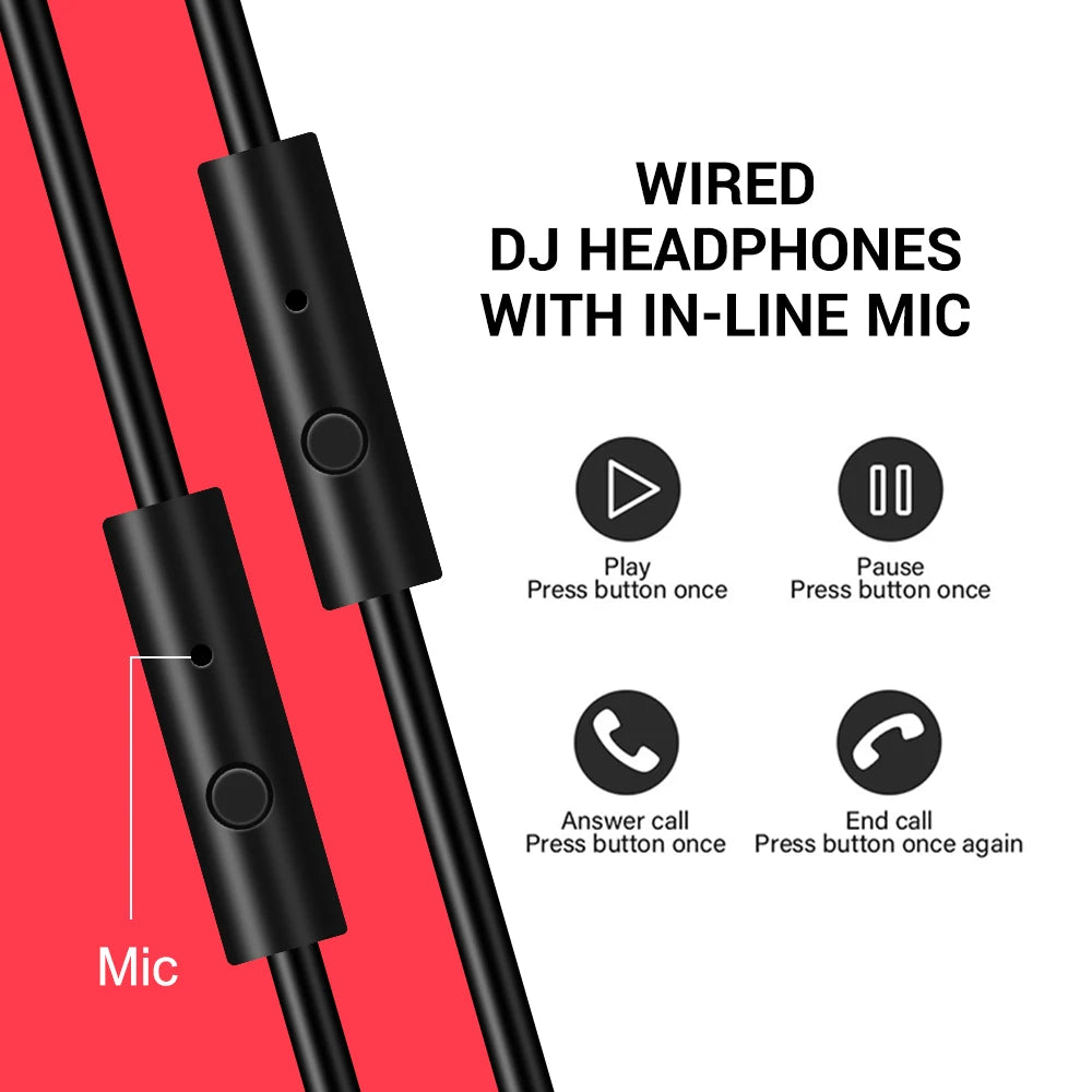 Oneodio Wired Over Ear Headphone With Mic Studio DJ Headphones Professional Monitor Recording & Mixing Headset For Gaming