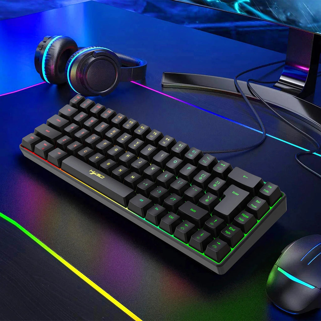 H61K Mechanical k Wired Streamer Mini Gaming Keyboard 19-Key Conflict-Free Membrane Keyboard but Mechanical Feel for Game/Office