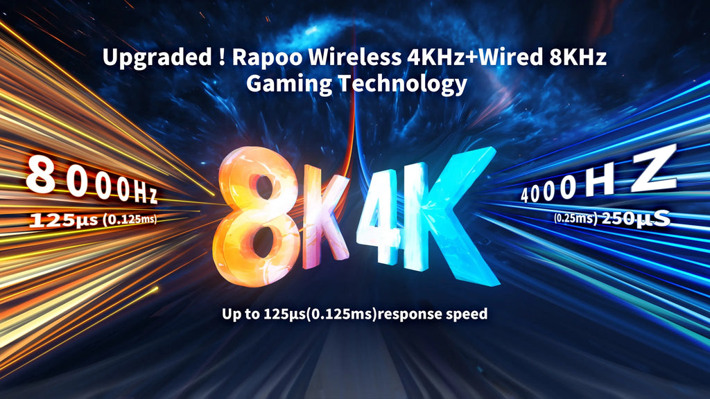 Rapoo VT9PRO/VT9Air 4K Wireless Gaming Mouse Superlight 26000DPI 4KHz Polling Rate 0.25ms Response Time 180H BatteryLife PAW3398