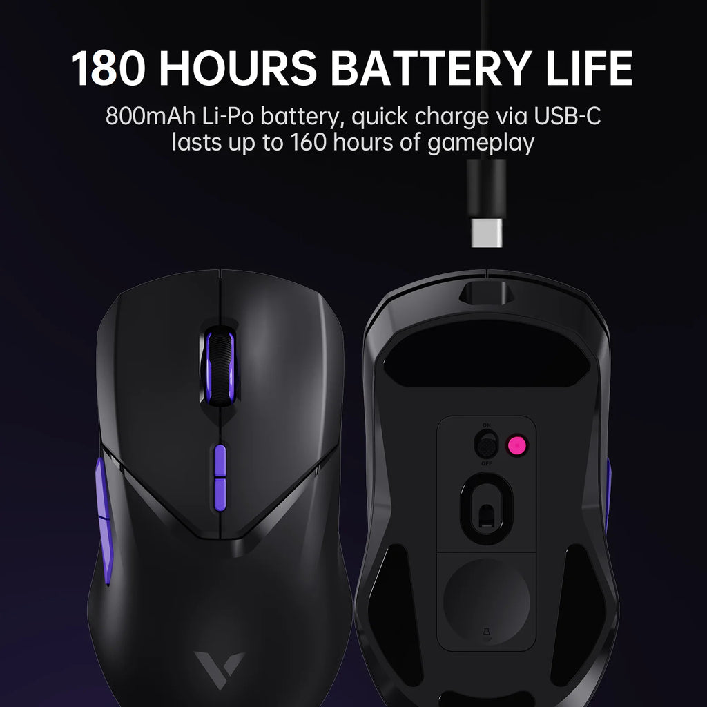 Rapoo VT9PRO/VT9Air 4K Wireless Gaming Mouse Superlight 26000DPI 4KHz Polling Rate 0.25ms Response Time 180H BatteryLife PAW3398