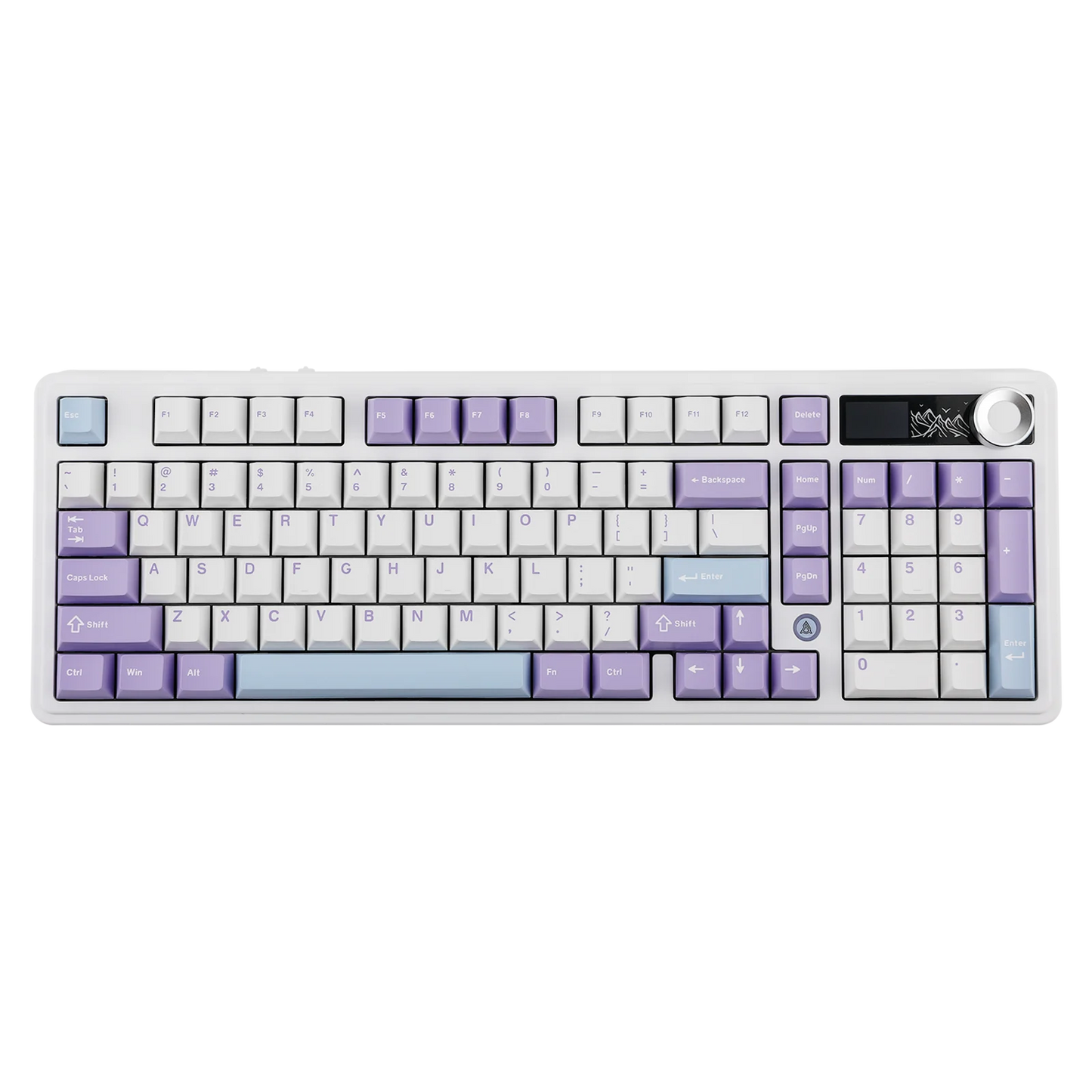 AJAZZ AK980 V2 98% Hot-Swap Gasket Structure USB Wired/BT5.1/2.4G Wireless Mechanical Keyboard with 1.14 inch TFT Color Screen