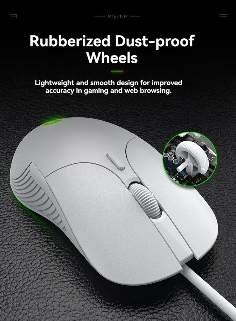Wired Mouse Gaming Macro  8800DPI Adjustable 6 Buttons Silent Click Light-emitting Mouse Office For Desktop Computer Notebook