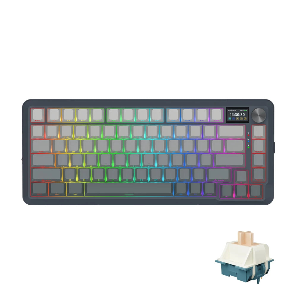 REDRAGON FLEKACT K708 PRO RGB USB Mechanical Gaming Keyboard 82 Keys Support Bluetooth wireless 2.4G Wired for Gamer Computer PC