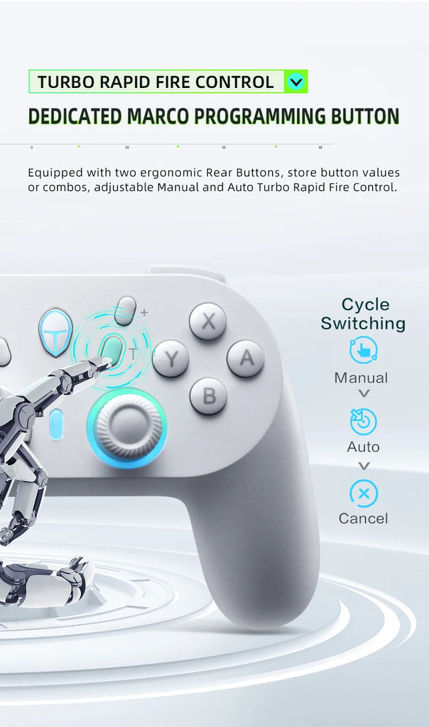 ThundeRobot G45 Pro Three-mode Wireless Gamepad Gaming Controller Hall Effect Built-in NFC for Switch Windows PC STEAM TV