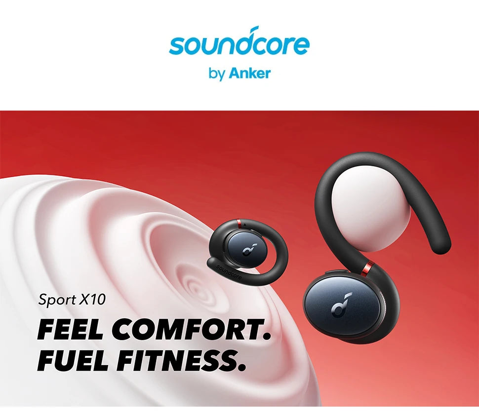 Anker Soundcore Sport X10 Bluetooth 5.2 Headphones Sports Rotating Ear Hooks Deep Bass IPX7 Waterproof Sweatproof Sport Earbuds