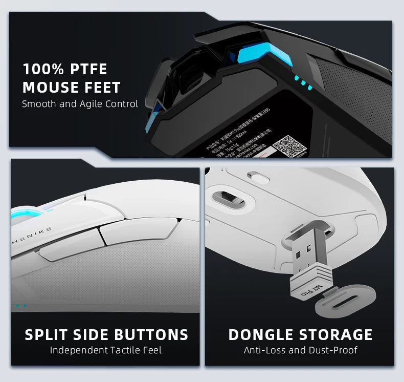 Machenike M7 Pro Gaming Mouse USB Wired 2.4GHz Wireless Mouse PAW3395 26000DPI 650IPS 7 Button 74g RGB For Laptop PC Mouse Gamer