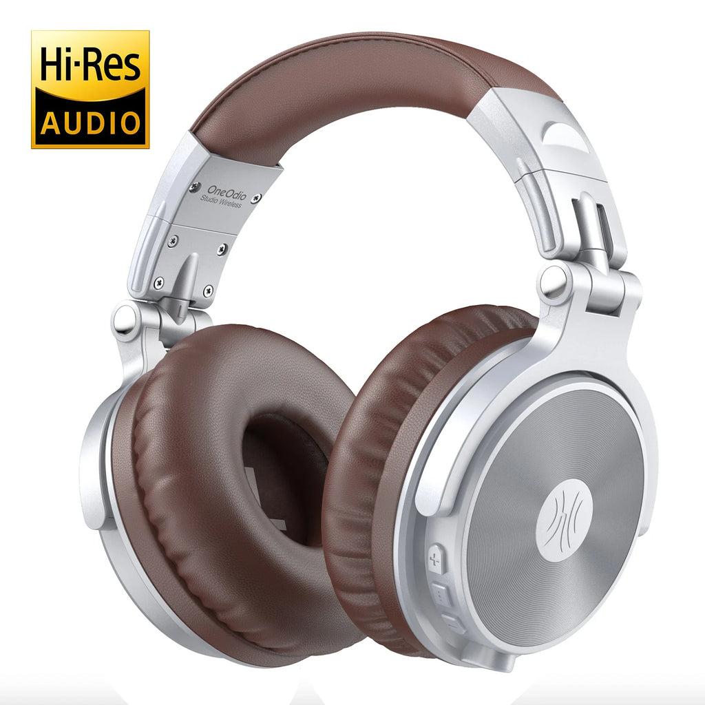 Oneodio Pro-C Bluetooth Wireless Headphones With Mic 110Hr Hi-Res Over Ear Bluetooth 5.2 Headset Earphone For Phone PC Sports