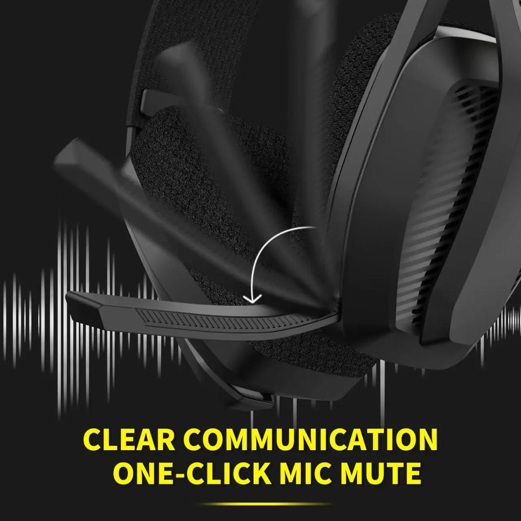 BINNUNE BW06 2.4GHz Wireless Gaming Headset with Mic for PS5 PS4 PC Mac Playstation Bluetooth Gaming Headset with Microphone
