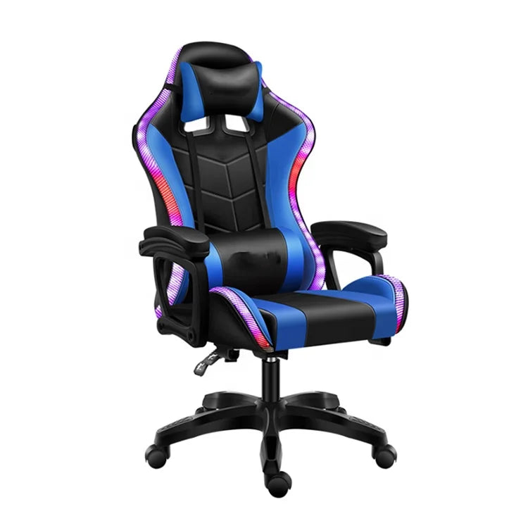 Office Chairs Furniture From China High Back Leather Fashion Black Red White Blue Metal Gaming Chair