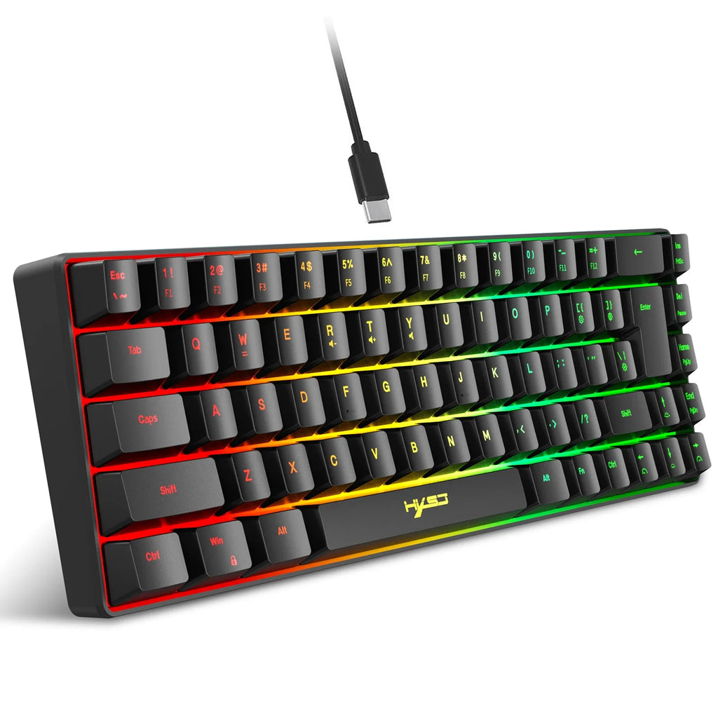 H61K Mechanical k Wired Streamer Mini Gaming Keyboard 19-Key Conflict-Free Membrane Keyboard but Mechanical Feel for Game/Office