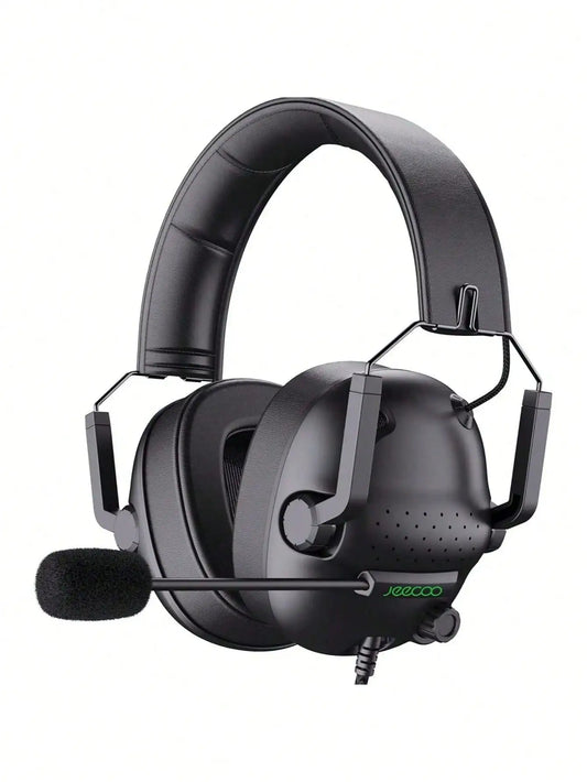 JEECOO J50 Wired Gaming Headset with Noise-Canceling Mic Suitable for PC PS4 PS5 Mobile - Over-Ear Gaming Headphones