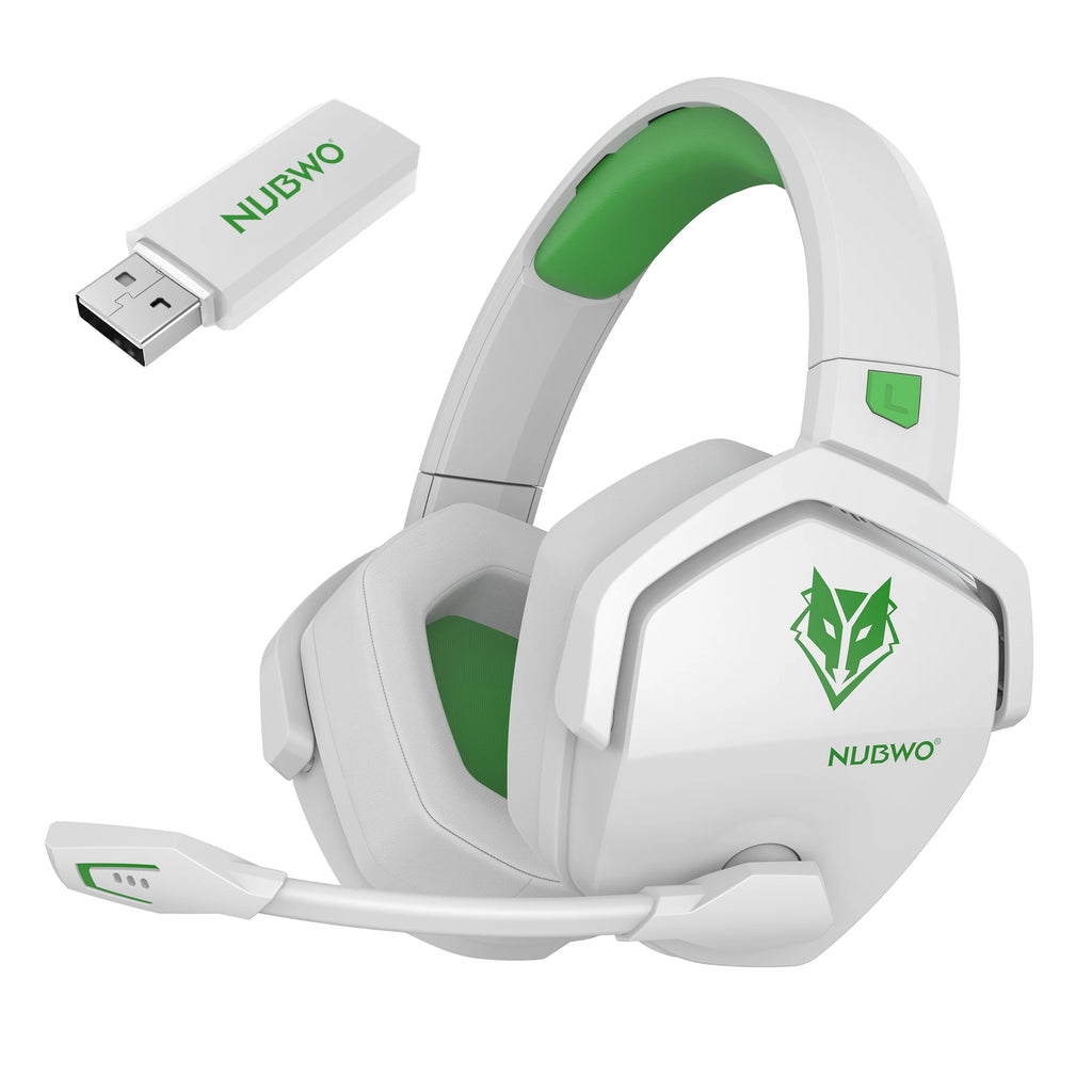 NUBWO G06 Dual Wireless Gaming Headset with Microphone for PS5, PS4, PC, Mobile, Switch 2.4GHz Wireless Bluetooth Headphone