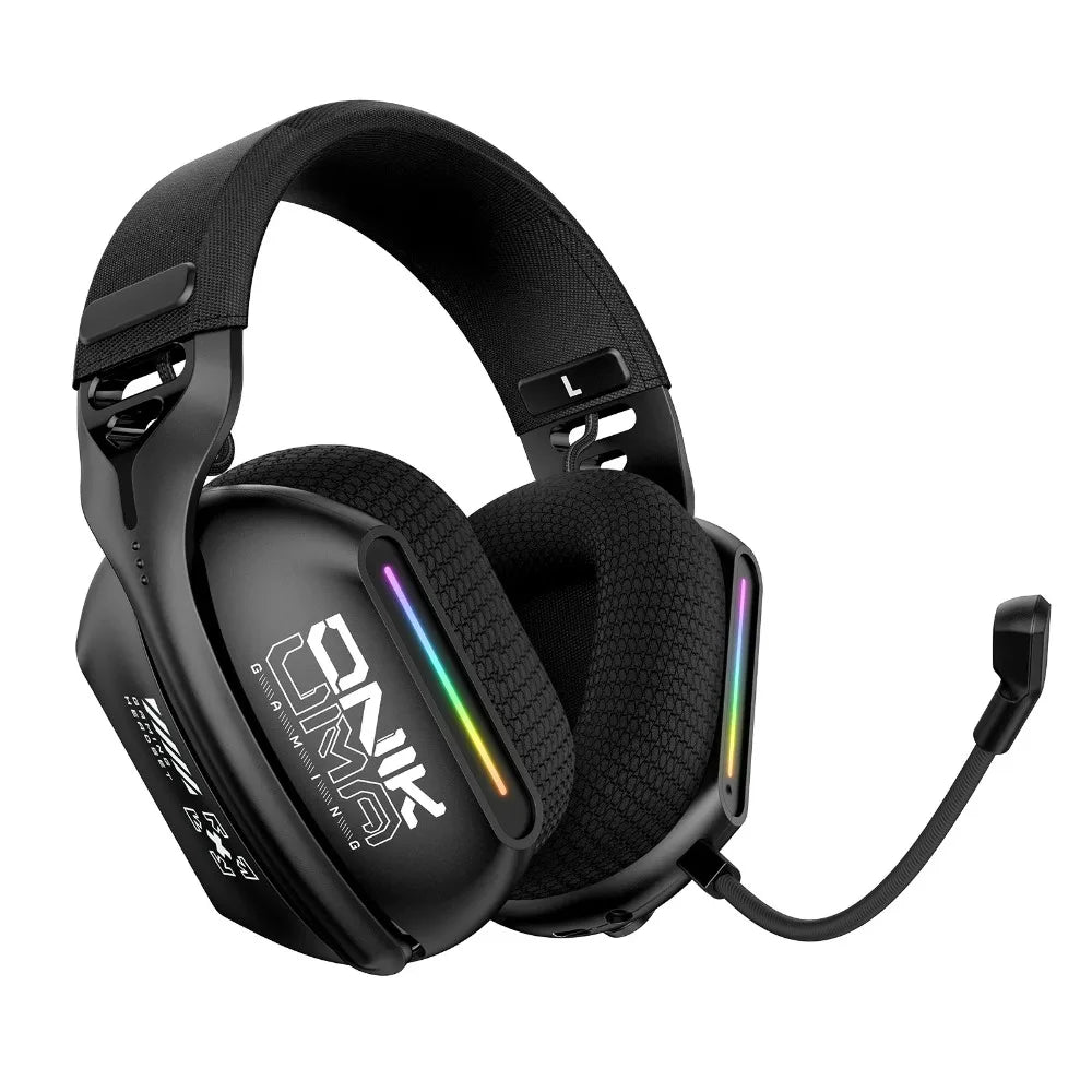 ONIKUMA Wireless Headphones RGB Lighting 2.4G Bluetooth Gaming Headset Active Noise Reduction Ultra Long Life for PC Gamer GT808