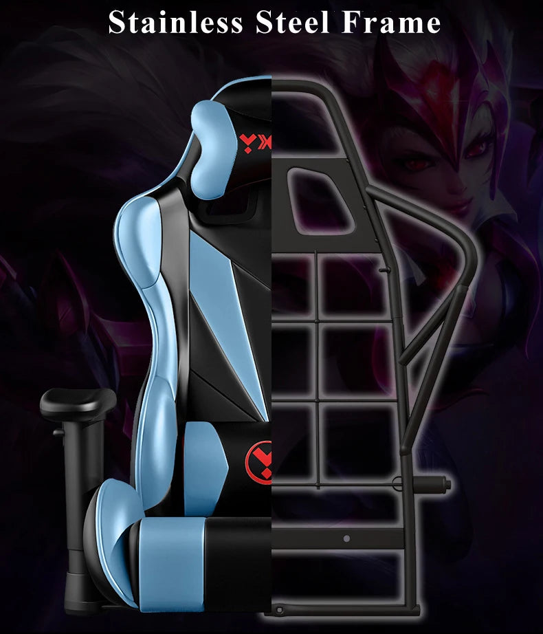 Height Adjustable Gas Lifting Speaker Silla Gamer Computer Chair Pu Leather Gaming Chair with Footrest and Massage