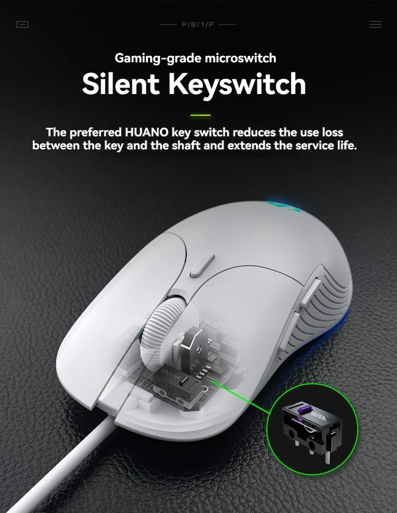 Wired Mouse Gaming Macro  8800DPI Adjustable 6 Buttons Silent Click Light-emitting Mouse Office For Desktop Computer Notebook