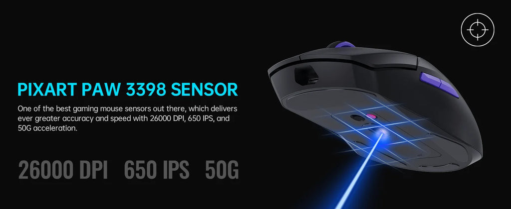 Rapoo VT9PRO/VT9Air 4K Wireless Gaming Mouse Superlight 26000DPI 4KHz Polling Rate 0.25ms Response Time 180H BatteryLife PAW3398