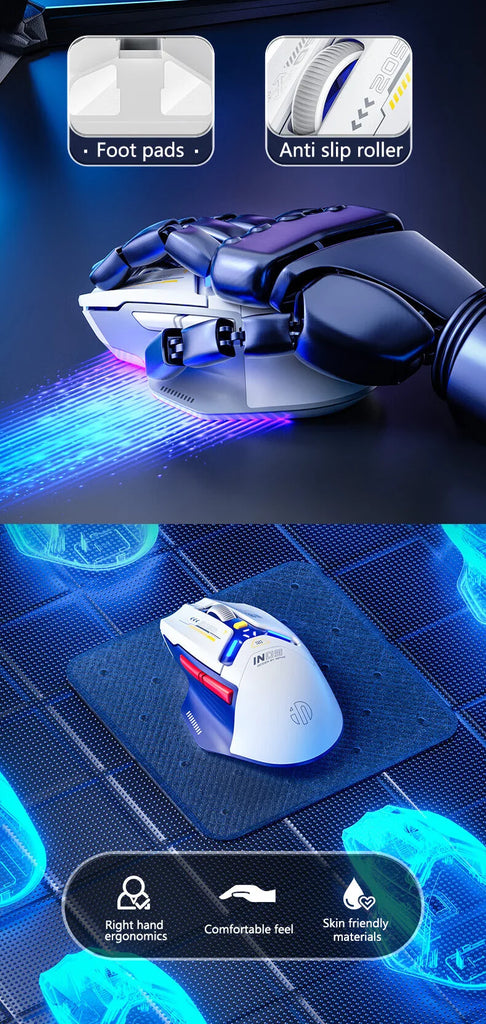 Inphic IN9 Wireless Gaming Mouse Rechargeable PAW3325 Bluetooth Mouse RGB Lighting Effect Desktop Computer Laptop Universal