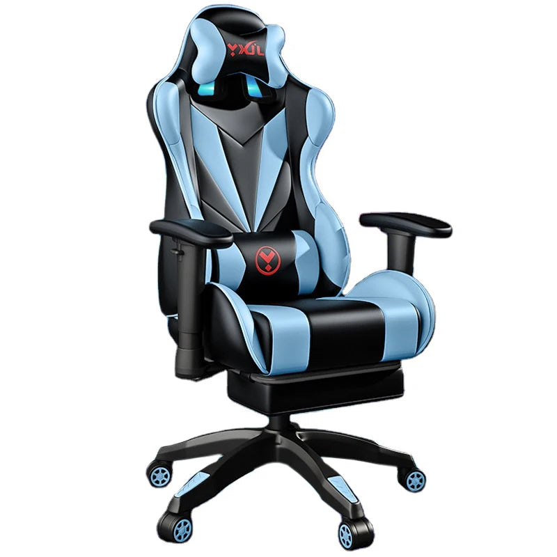 Height Adjustable Gas Lifting Speaker Silla Gamer Computer Chair Pu Leather Gaming Chair with Footrest and Massage