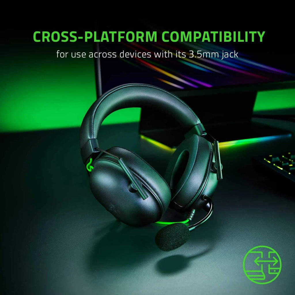 Razer BlackShark V2 X Headphone Wired Gaming Headset: 7.1 Surround Sound- Game For PS4,PS5, Nintendo Switch, Xbox