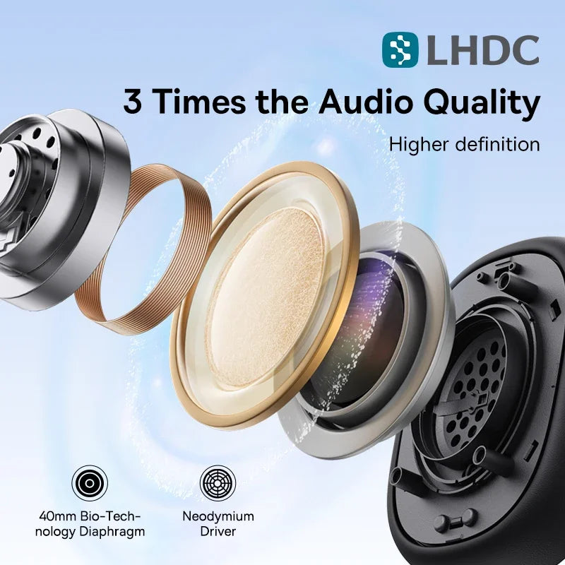 Baseus H1i ANC Wireless Bowie Headphone Bluetooth 5.3 Noise Cancellation Hi-Res 38db 3D Spatial Audio Ear Headsets