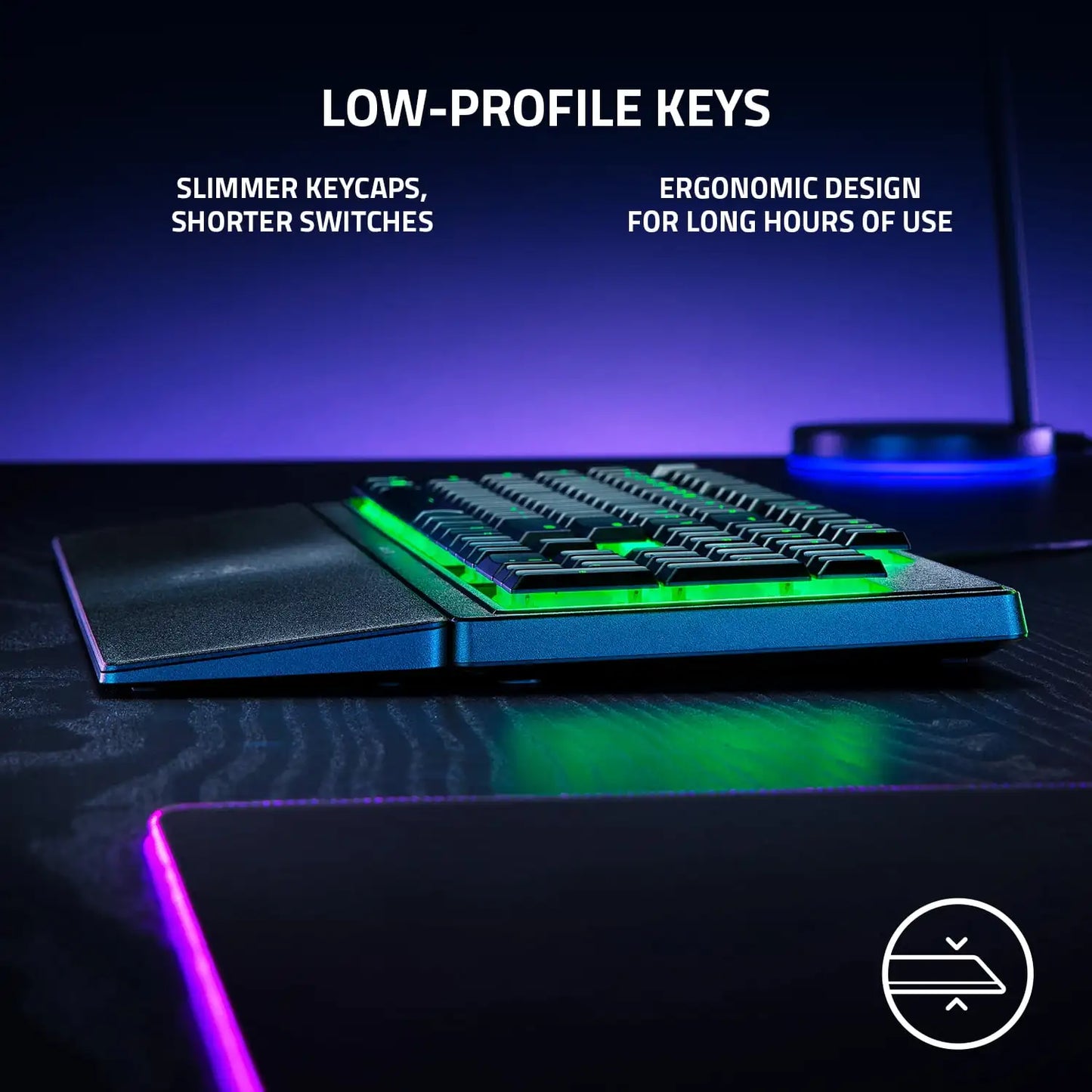 Razer Ornata V3 X Full-Size Wired Membrane Gaming Keyboard for PC