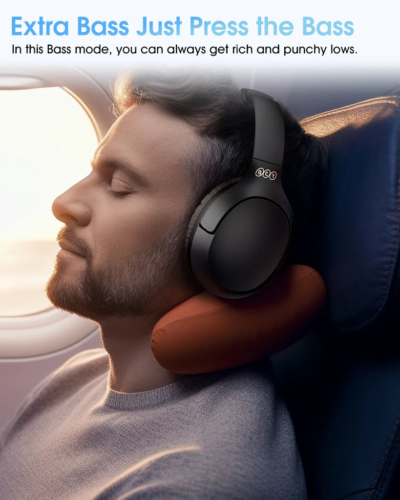 QCY H2 Pro Wireless Headphones Bluetooth 5.3 Earphone HIFI 3D Stereo Headset BASS Mode Gaming Earbuds Over the Ear Headphone 70H