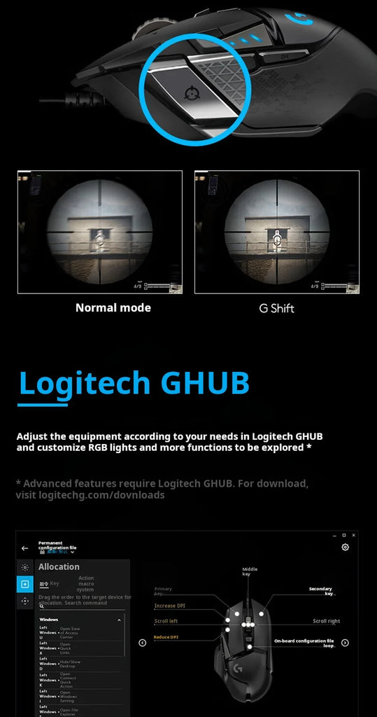 Logitech G502hero Master Wired Gaming Mouse 502 Esports Machinery Eat Chicken Macro CS Programming Peripheral