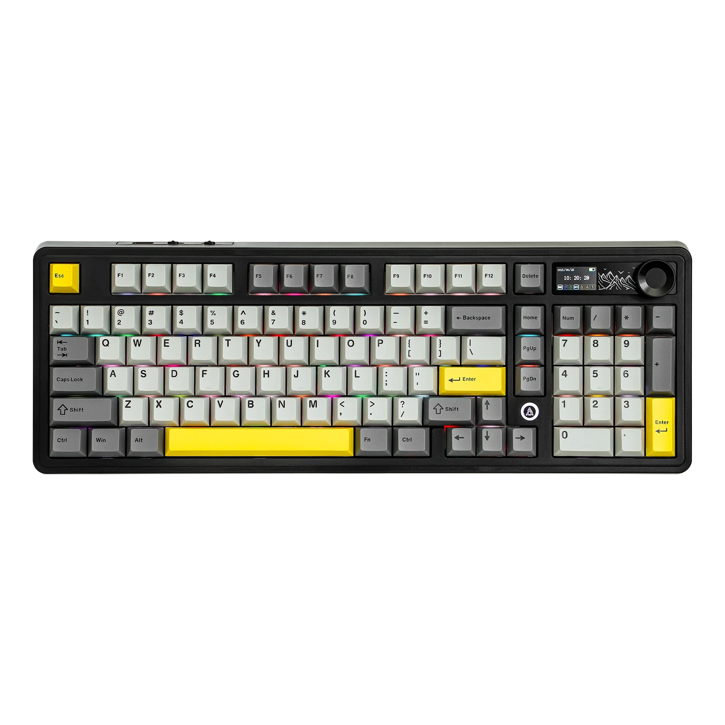 AJAZZ AK980 V2 98% Hot-Swap Gasket Structure USB Wired/BT5.1/2.4G Wireless Mechanical Keyboard with 1.14 inch TFT Color Screen