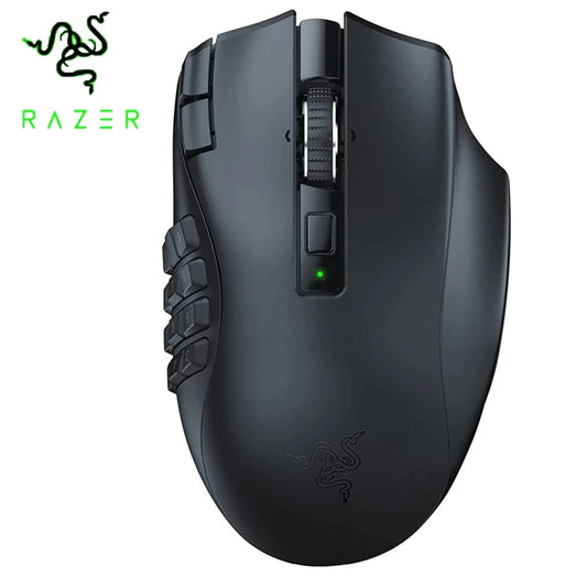 Razer Naga V2 HyperSpeed Wireless MMO Gaming Mouse: 19 Programmable Buttons 30K Optical Sensor- Mechanical Mouse Switches Gen-2