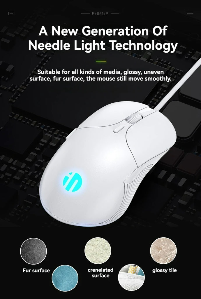 Wired Mouse Gaming Macro  8800DPI Adjustable 6 Buttons Silent Click Light-emitting Mouse Office For Desktop Computer Notebook
