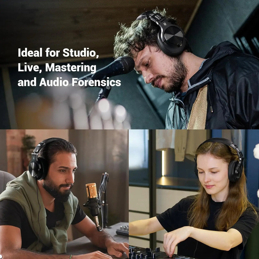 Oneodio Fusion A70 Bluetooth 5.2 Headphones Hi-Res Audio Over Ear Wireless Headset Professional Studio Monitor DJ Headphones 72H