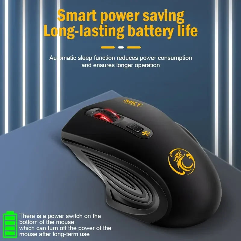IMICE USB 3.0 Receiver Wireless Mouse 2.4G Silent Mouse 4 Buttons 2000DPI Optical Computer Mouse Ergonomic Mice For Laptop PC
