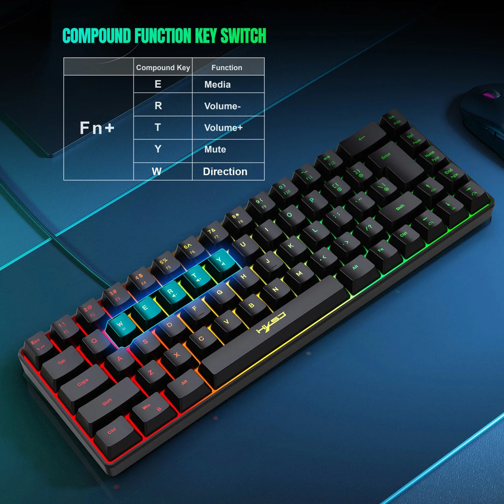 H61K Mechanical k Wired Streamer Mini Gaming Keyboard 19-Key Conflict-Free Membrane Keyboard but Mechanical Feel for Game/Office