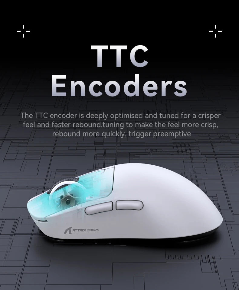 Attack Shark X3 Wireless Mouse,PixArt PAW3395 26K DPI  1K/4K Lightweight Mouse ,Tri-Mode Macro Gaming Mouse,Laptop/win/mac