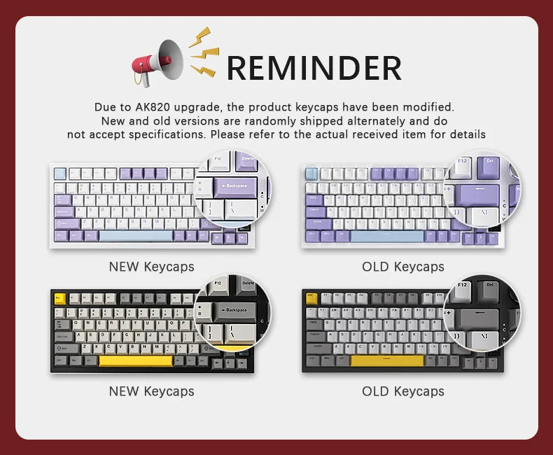 Ajazz AK820 Pro Gaming Mechanical Keyboard 75% Bluetooth/ Wireless Customized Gamer Keyboard with TFT Color Screen Knob for PC
