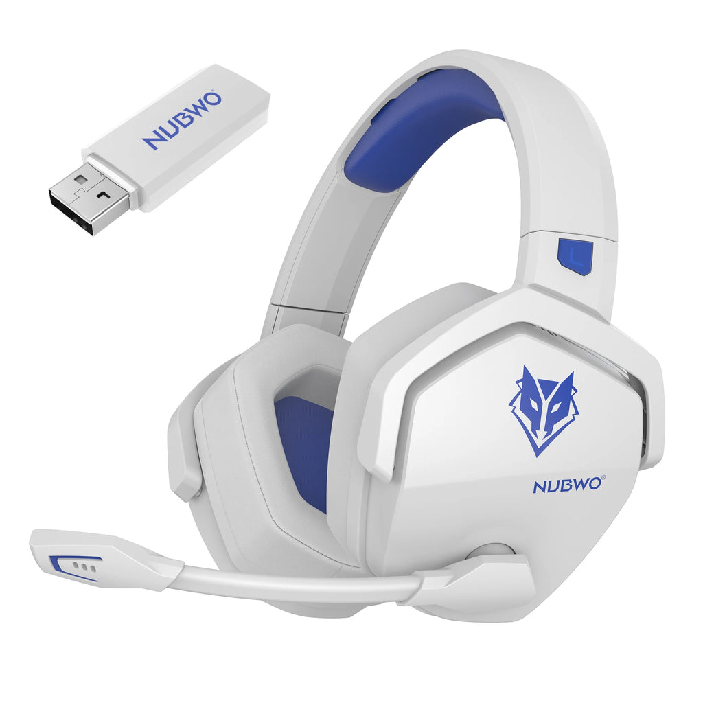 NUBWO G06 Dual Wireless Gaming Headset with Microphone for PS5, PS4, PC, Mobile, Switch 2.4GHz Wireless Bluetooth Headphone