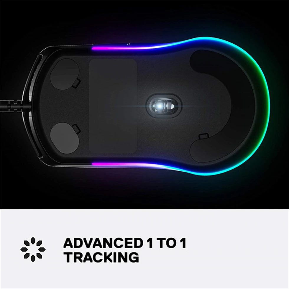 SteelSeries Rival 3 Gaming Mouse - 8,500 CPI TrueMove Core Optical Sensor - 6 Programmable Buttons Brilliant Prism RGB Lighting
