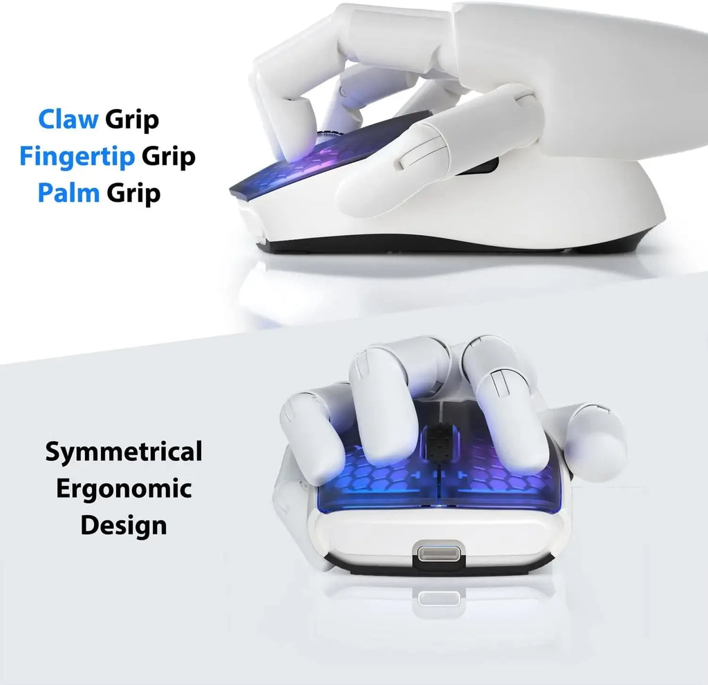 Attack Shark X5 Wireless Mouse Bluetooth Tri-Mode PAW3212 Sensor 4000DPI Optical RGB Mouse for PC Laptop Office Gaming