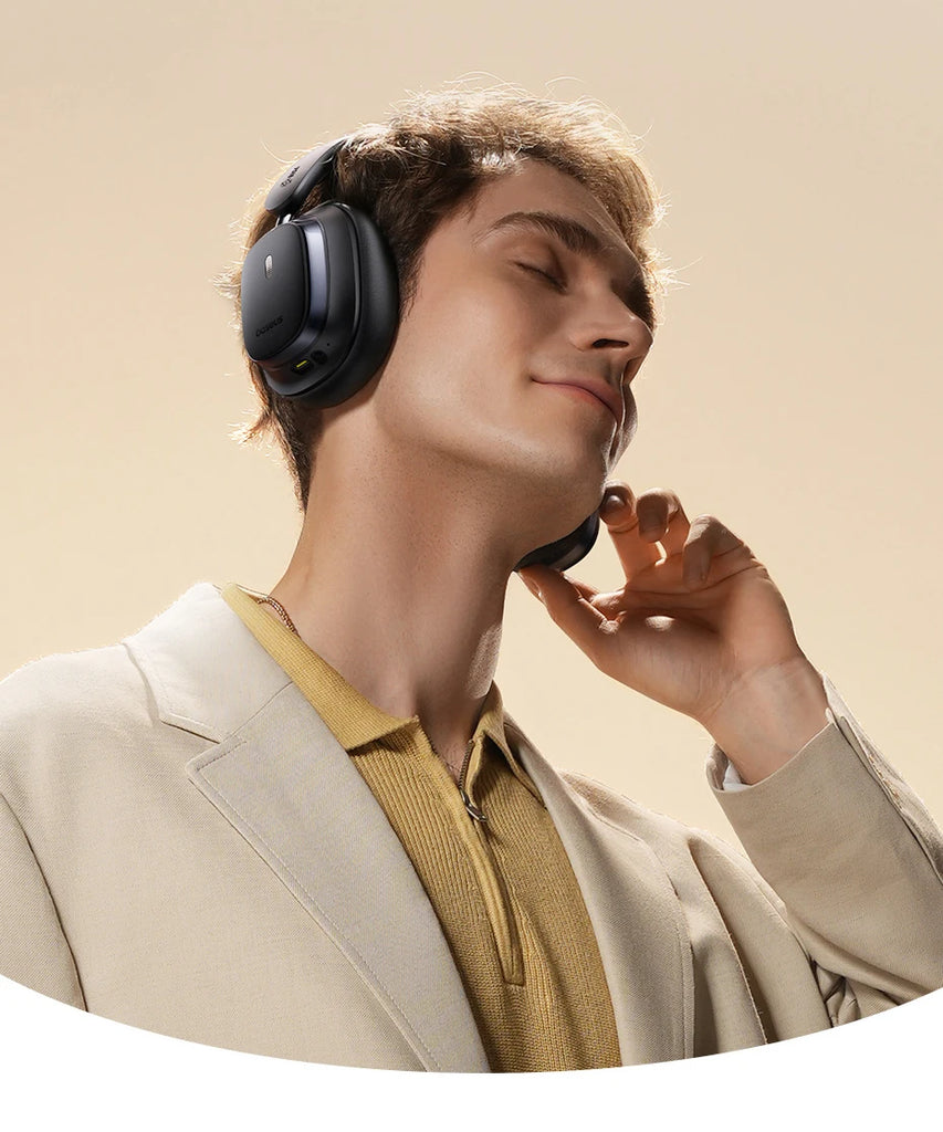 Baseus Bowie 10 Max Wireless Headphones 46dB Hybrid Active Noise Cancellation Earphones Bluetooth 5.4 Hi-Res LHDC 120H Headsets
