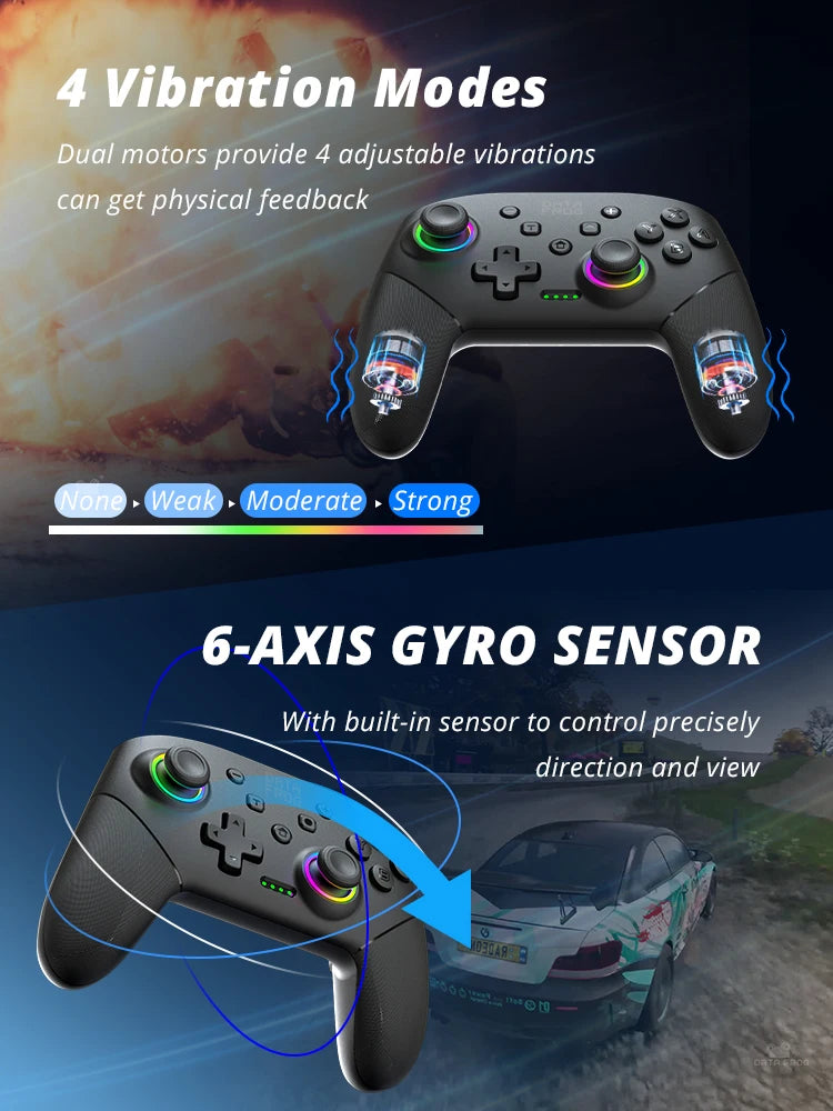 DATA FROG Switch Pro Controllers for Switch/Switch Lite Wireless Remote Gamepad For Joystick Pro Controllers PC For Switch OLED