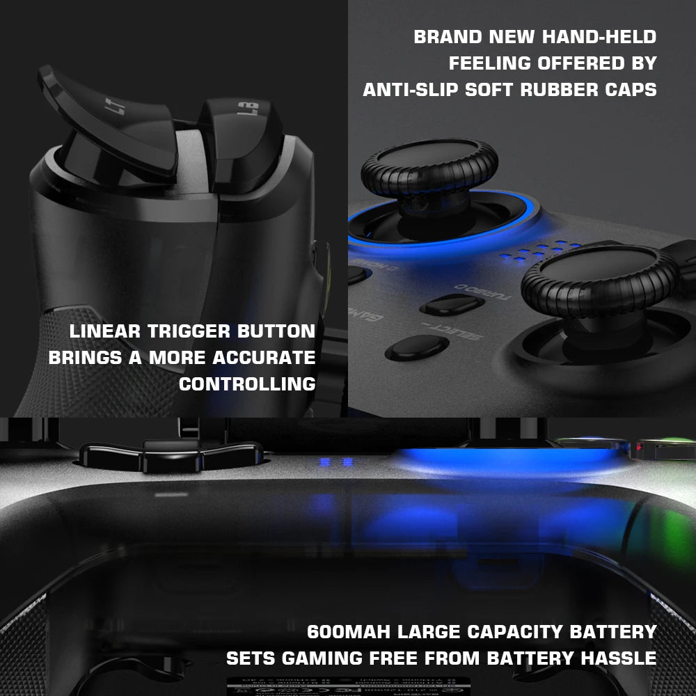 GameSir T4 Pro 2.4G Wireless Mobile Controller Bluetooth Gamepad with 6-axis Gyro for Nintendo Switch Android iPhone PC Joystick