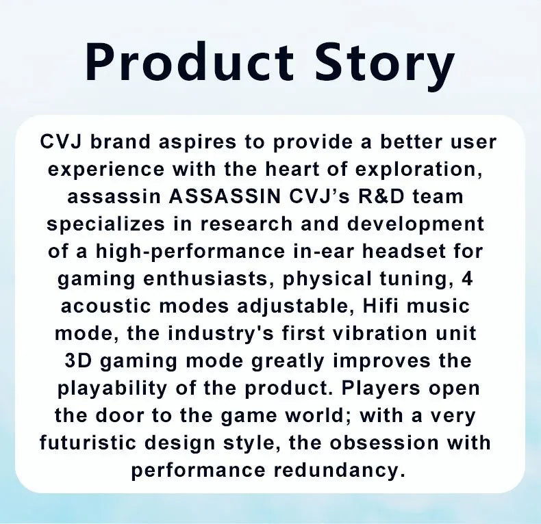 CVJ Assassin Silver in Ear Earphones 1BA+1DD+1Vibrate Game Mode HIFI Microphone Hybrid Tuning Switch Wired Earbuds IEM Headphone