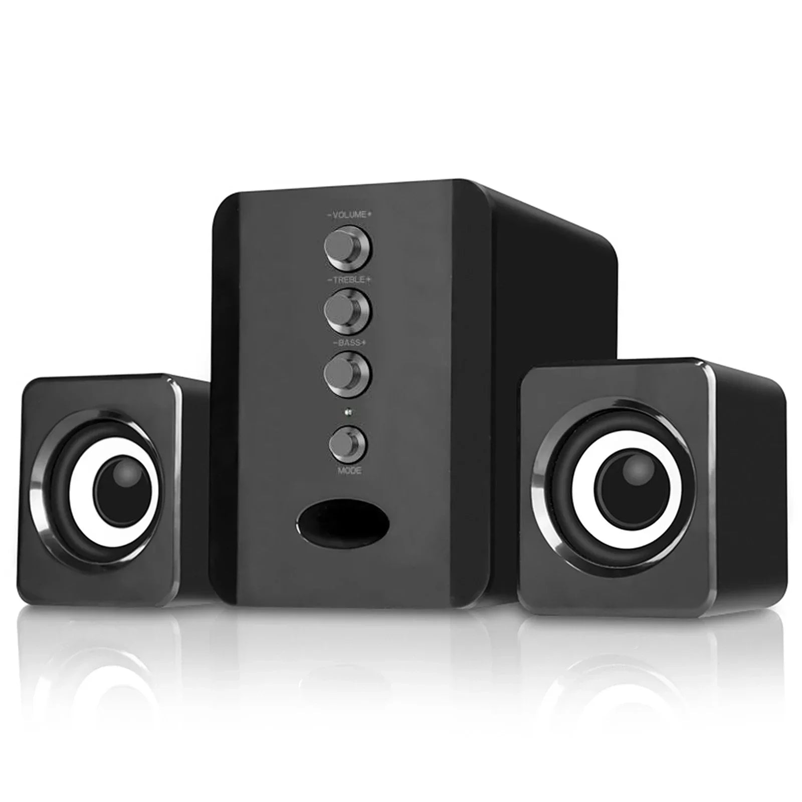 Universal Full Range 3D PC Speaker Box Sound Bar Stereo Subwoofer Bass DJ Music Computer Speakers USB for Laptop Phone TV