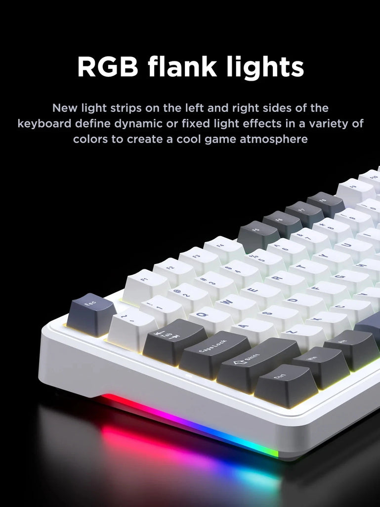 AULA F87Pro Mechanical Keyboard 2.4g/Usb/Bluetooth Tri Mode Wireless 87 Key 5 Layer Silencing Filling Suitable For Gaming+Typing