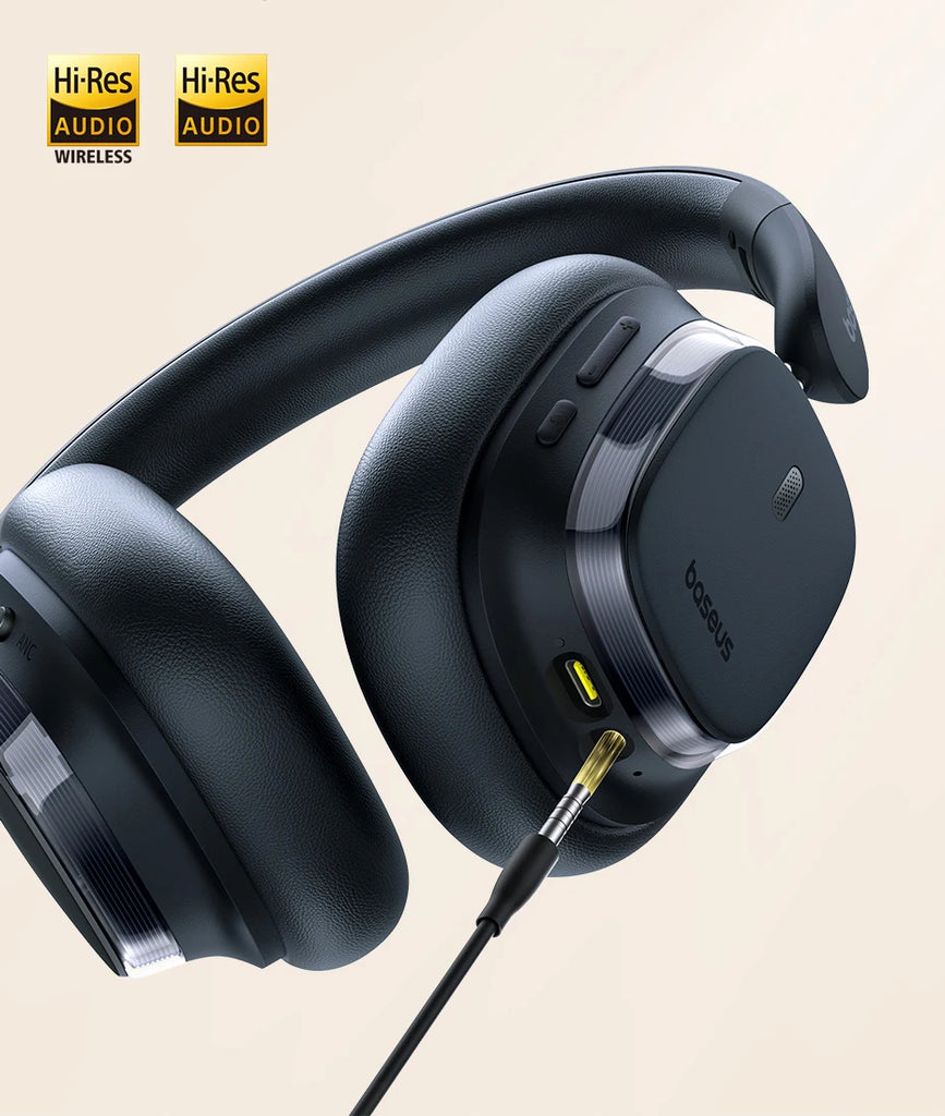 Baseus Bowie 10 Max Wireless Headphones 46dB Hybrid Active Noise Cancellation Earphones Bluetooth 5.4 Hi-Res LHDC 120H Headsets