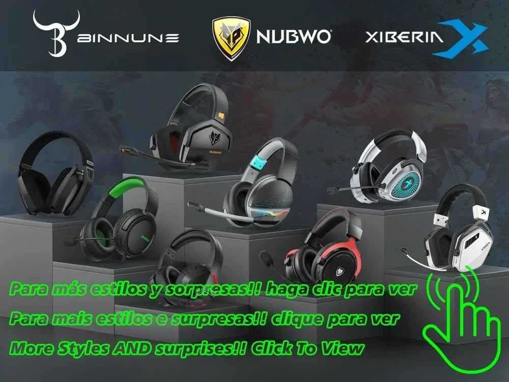 BINNUNE BW06 2.4GHz Bluetooth Gaming Headset with Mic for PS5 PS4 PC Mac Playstation Wireless Gaming headphone with Microphone