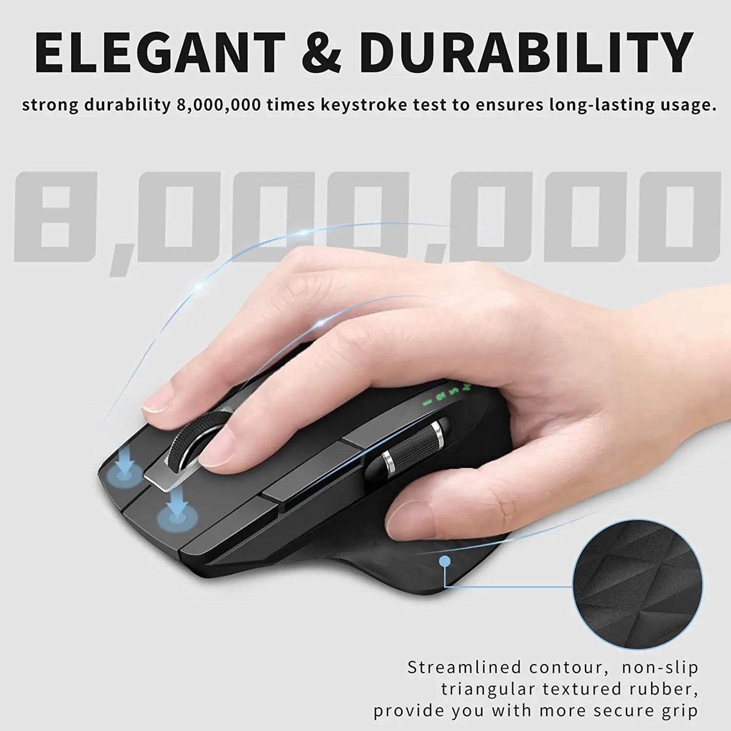 Rapoo MT750L/MT750S Multi-mode Rechargeable Wireless Mouse Ergonomic 3200 DPI Bluetooth Mouse Easy-Switch Up to 4 Devices
