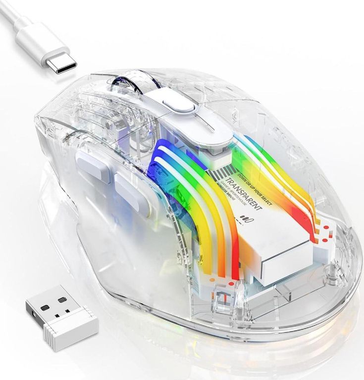 Attack Shark X2 Pro Magnetic Charging  Bluetooth Mouse, Tri-Mode , RGB Lights, Transparent, Battery Indicator, Computer Phone